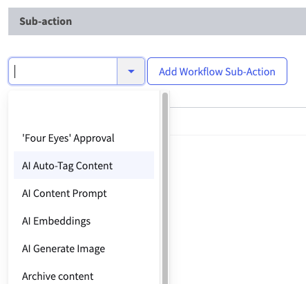 dotAI Workflow Actions.